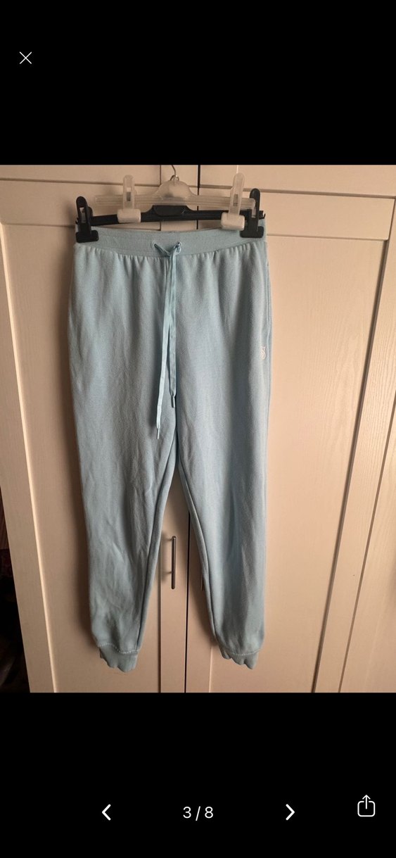 Victoria Secret orijinal Mavi Rahat Kesim Kadın Eşofman Altı - Görsel 2