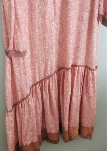 Misswhence Marka Bohem Uzun Kollu İpek Karışımlı Uzun Elbise - Görsel 7