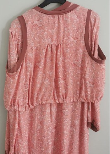 Misswhence Marka Bohem Uzun Kollu İpek Karışımlı Uzun Elbise - Görsel 6