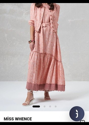 Misswhence Marka Bohem Uzun Kollu İpek Karışımlı Uzun Elbise - Görsel 4