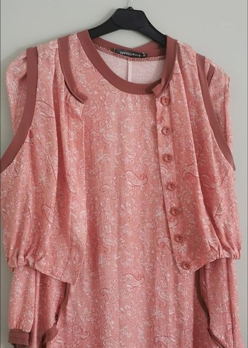 Misswhence Marka Bohem Uzun Kollu İpek Karışımlı Uzun Elbise - Görsel 5