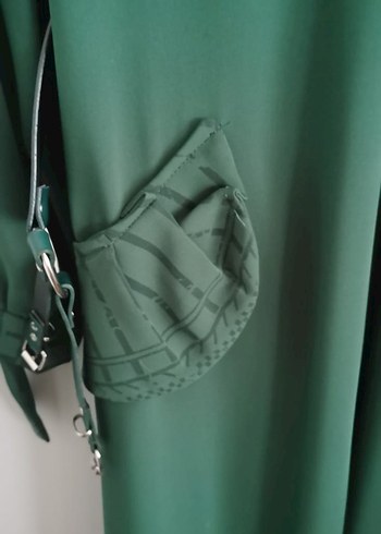Misswhence Yeşil Kemerli Elbise - Görsel 9