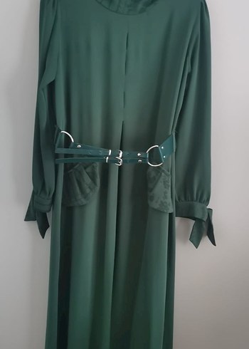 Misswhence Yeşil Kemerli Elbise - Görsel 6