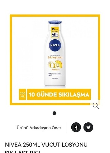 Nivea 10 günde sıkılaşma