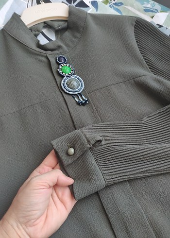 40 Beden haki Renk Kadın Tunik