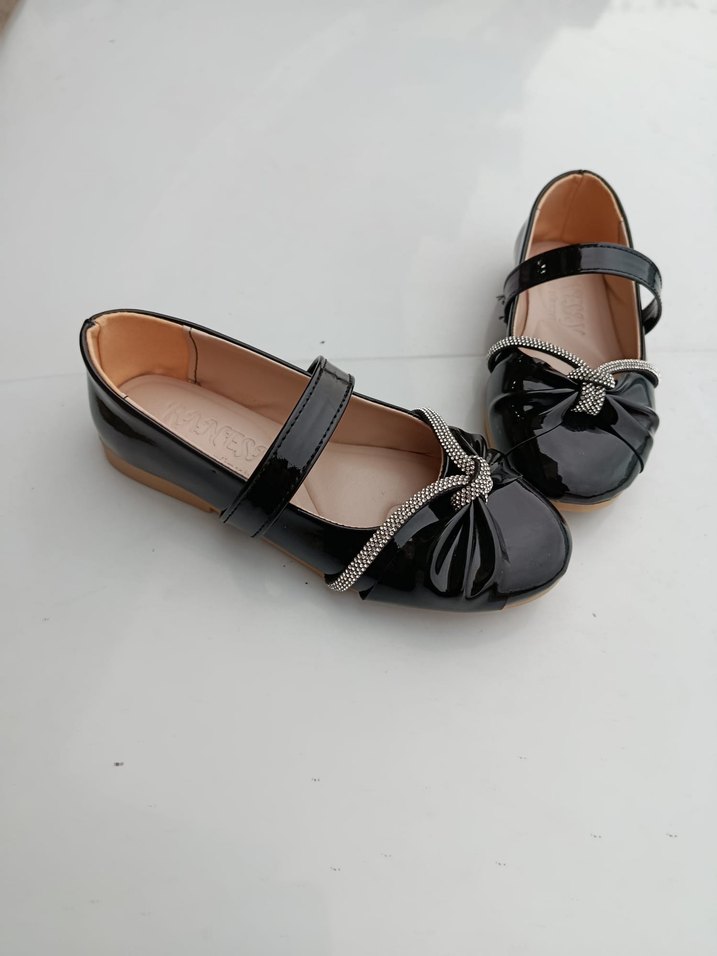 Kız Çocuk Siyah Babet Ayakkabı - Görsel 4