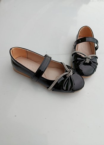 Kız Çocuk Siyah Parlak Babet - Görsel 3