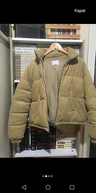 m Beden kahverengi Renk Bershka Şişme Mont