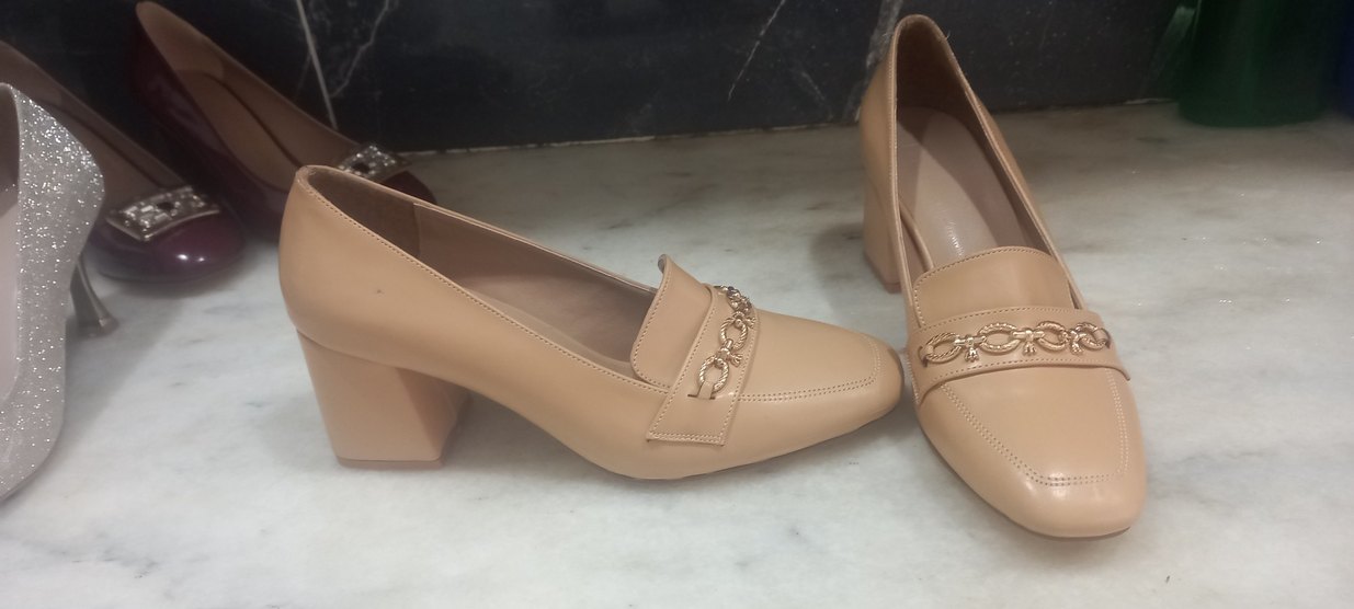 Diger Bej Kadın Topuklu Abiye Ayakkabı - Görsel 5