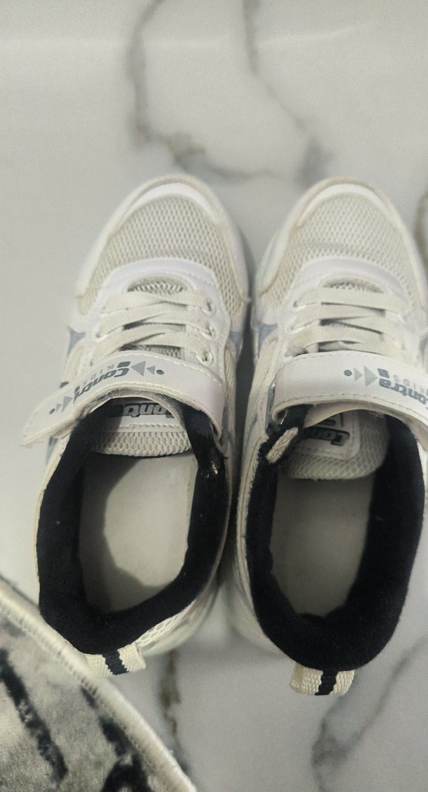 Beyaz Erkek Çocuk Spor Ayakkabı Velcro - Görsel 3