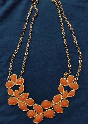 Uzun Zincir Detaylı Altın Renk Bohem Kolye - Görsel 2