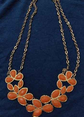 Uzun Zincir Detaylı Altın Renk Bohem Kolye - Görsel 3