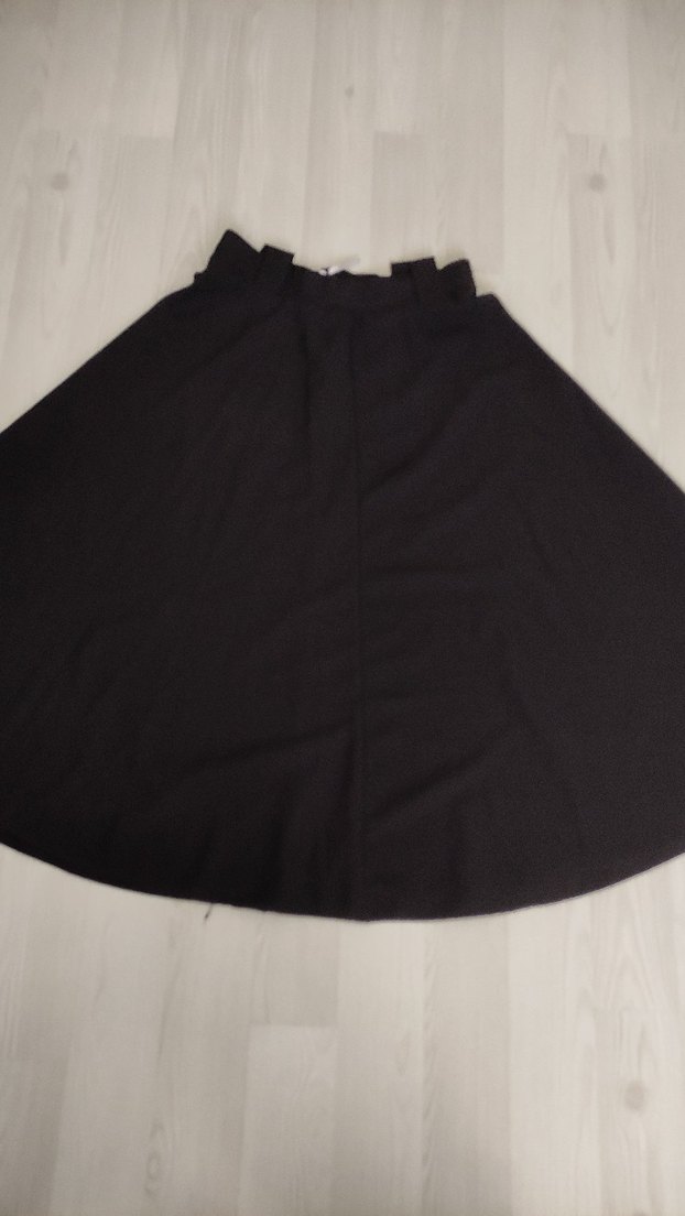 Siyah Salaş Uzun Kadın Etek - Görsel 4