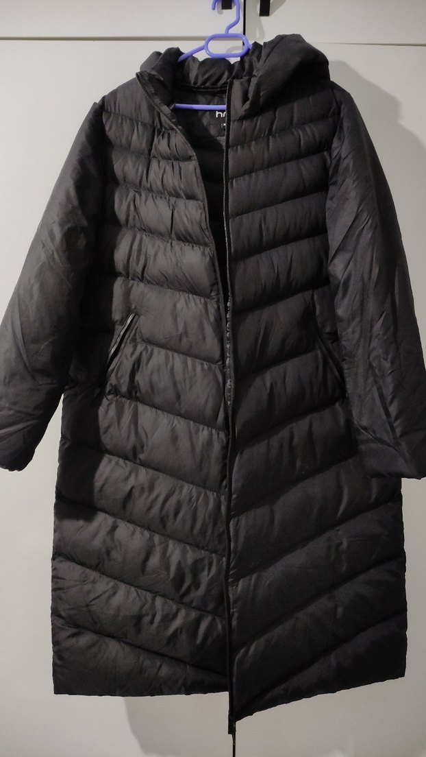 Kadın Siyah Midi Kışlık Mont - Görsel 2