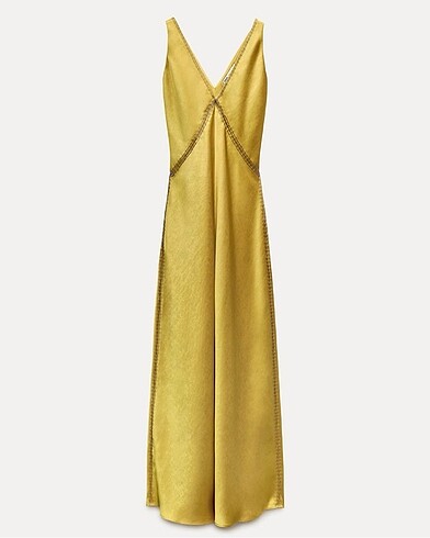 Zara Saten Slip Elbise #yeni