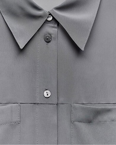 xs Beden gri Renk Zara Uzun Transparan Tunik
