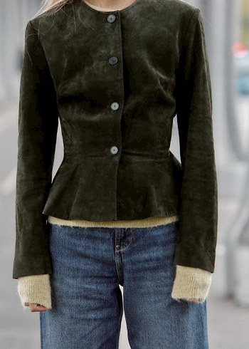 Zara %100 DERİ EVA ETEK CEKET - Görsel 2