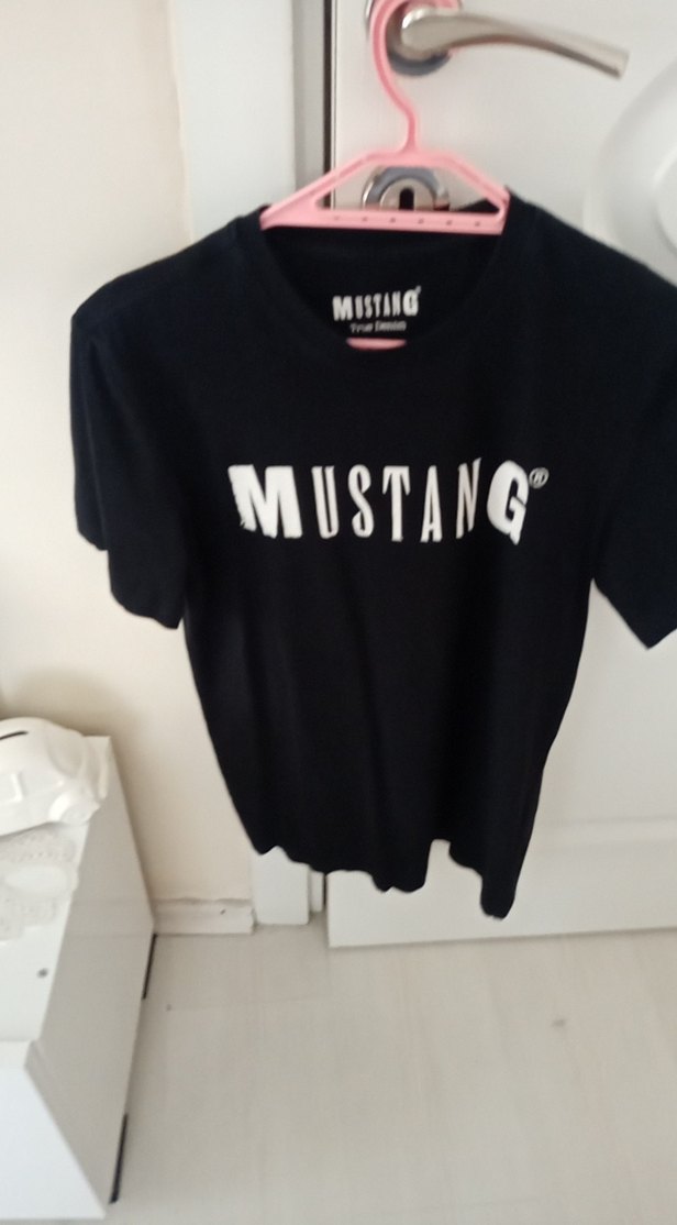 Mustang Baskılı Beyaz Erkek Tişört - Görsel 2