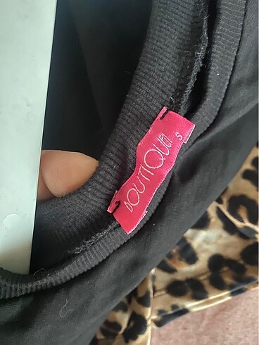 s Beden siyah Renk Eteği leoparlı sweatshirt elbise
