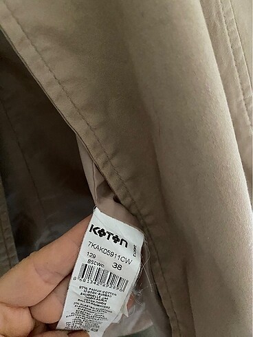 38 Beden Koton trençkot