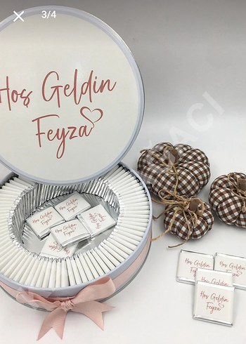 Beden Metal kutu Bebek Çikolatası