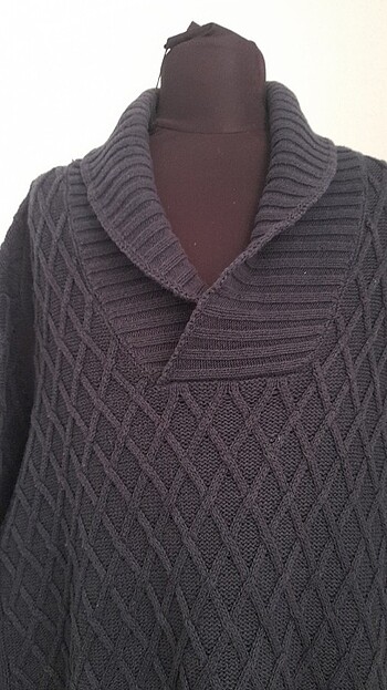 İplik dokuma şal Yaka kazak - Görsel 2