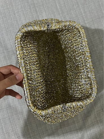  Beden altın Renk El yapımı el çantası