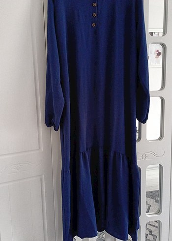 lacivert aerobin Uzun Salaş Elbise - Görsel 2
