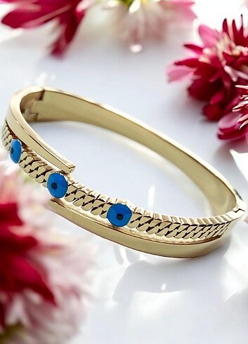 Nazar Boncuklu #Çelik #Kelepçe #Bileklik Modeli 316L 