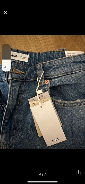 40 Beden mavi Renk Mango jean