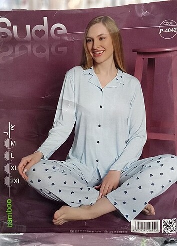 m Beden Bambu kadın pijama #kadın #şıkgiyim #zayıfgösteren #pantolon #fi