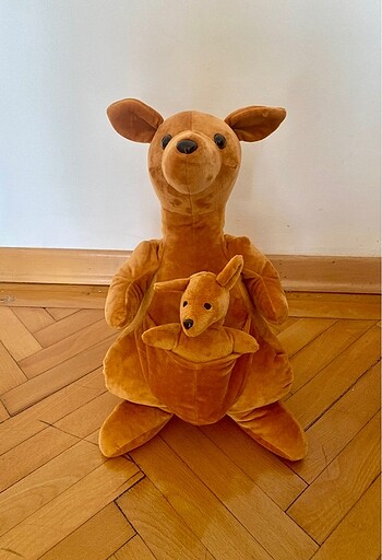 Beden Peluş kanguru ve yavrusu