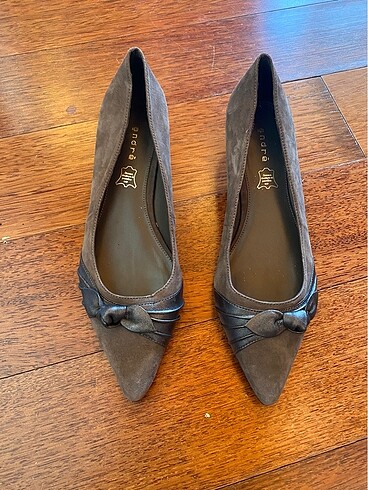 Deichmann Stiletto ayakkabı süet vintage tarzda