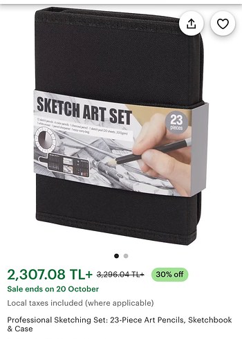 23 Parça Eskiz Sanat Seti sketch art set