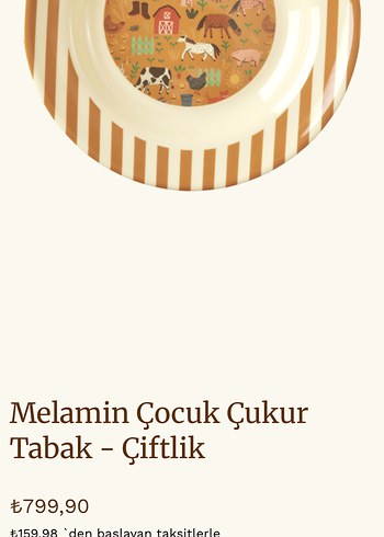 Karaca Çocuk bebek ek gıda beslenme tabak bardak Rice