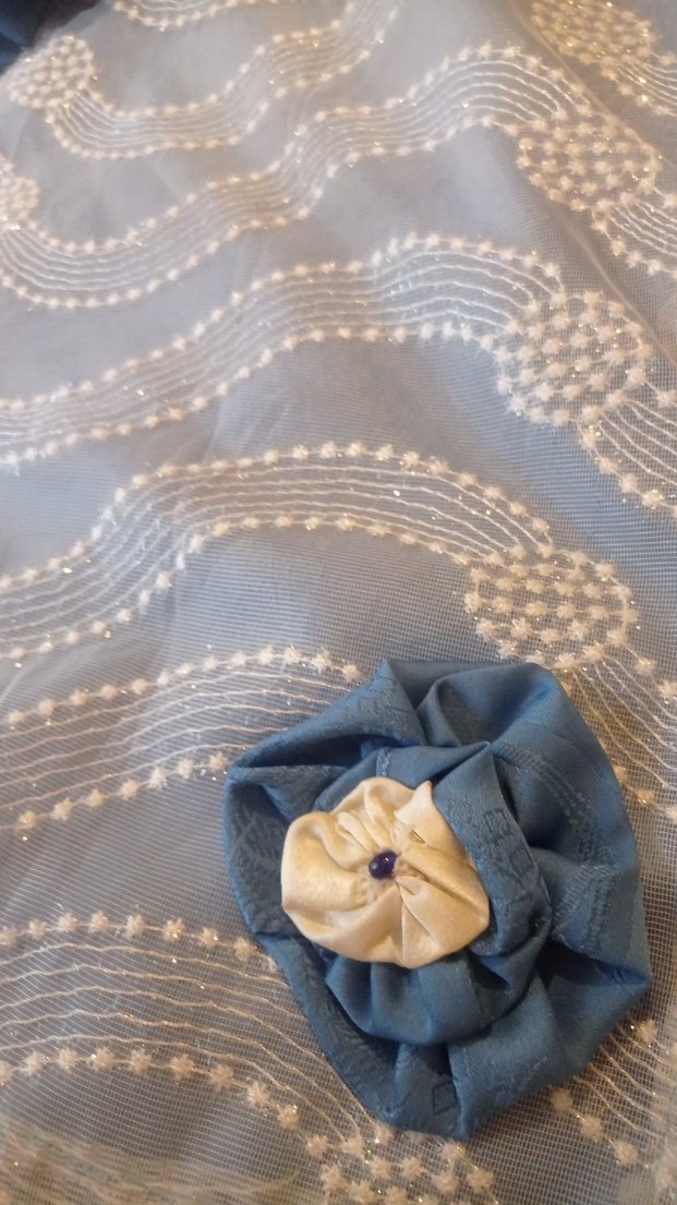 Mavi Nakışlı Dekoratif Yastık Kılıfı ve yorgan örtüsü - Görsel 3