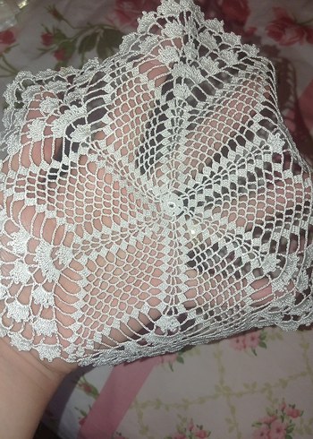 El Yapımı Beyaz Dantel Bohem Masa Örtüsü - Görsel 2