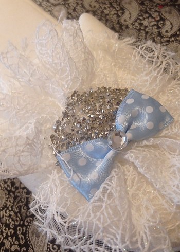 Dantel Detaylı Beyaz hamileler için erkek bebek - Görsel 5