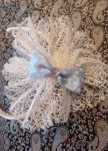 Dantel Detaylı Beyaz hamileler için erkek bebek - Görsel 3