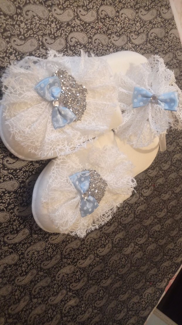 Dantel Detaylı Beyaz hamileler için erkek bebek - Görsel 2