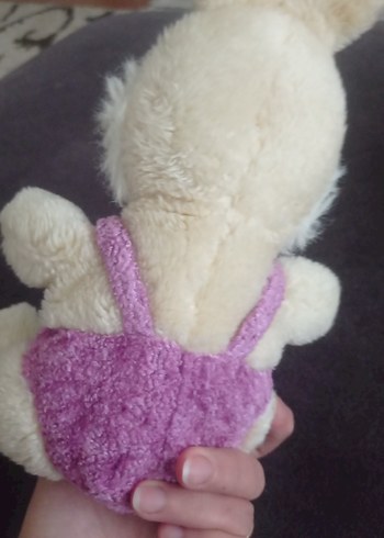 Lila Detaylı Peluş Tavşan Oyuncak - Görsel 2