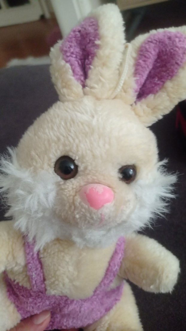 Lila Detaylı Peluş Tavşan Oyuncak - Görsel 3