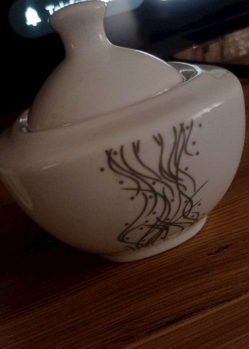 Gri Desenli Dikdörtgen Servis kahvaltı seti - Görsel 4