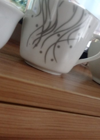 Gri Desenli Dikdörtgen Servis kahvaltı seti - Görsel 5