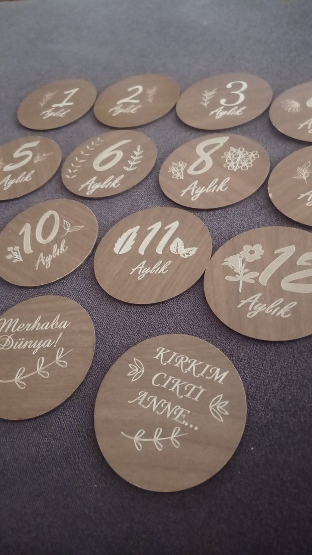 Bohem Tarzı Ahşap Bebek Ay Taşları - Görsel 2