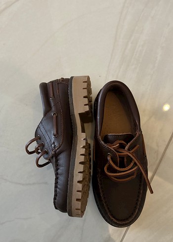 Kahverengi Hakiki Deri Klasik Erkek Cocuk Ayakkabısı 29 numara - Görsel 2