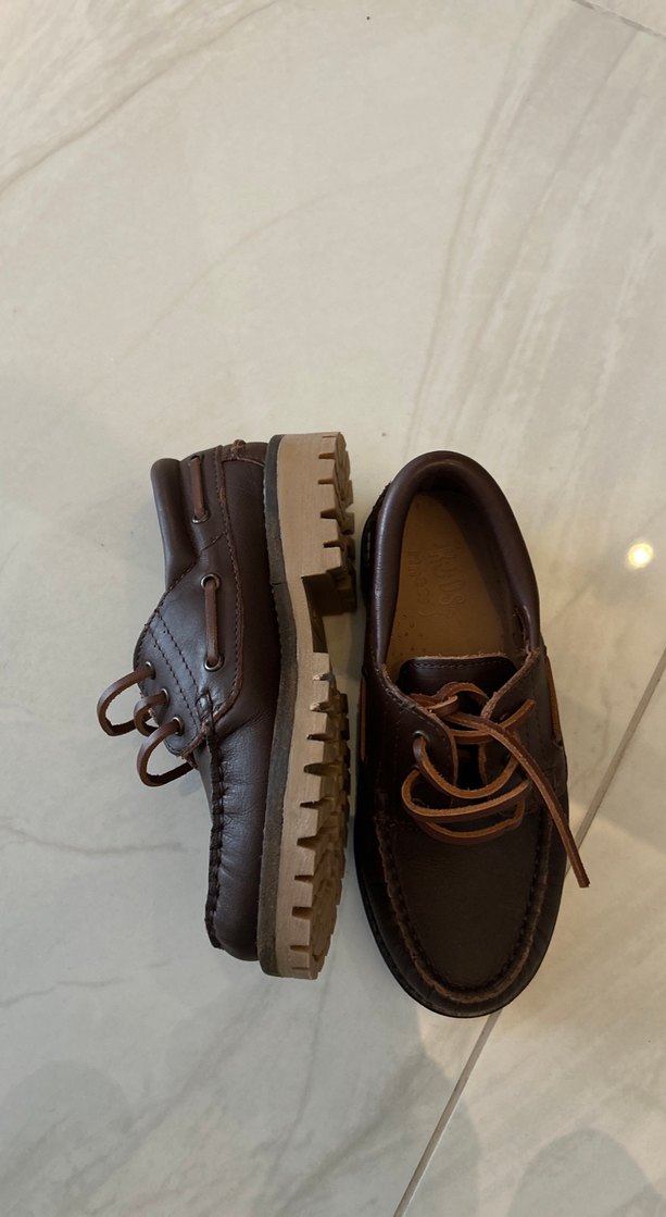 Kahverengi Hakiki Deri Klasik Erkek Cocuk Ayakkabısı 29 numara - Görsel 2