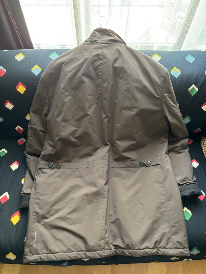 MANGO Kahverengi Erkek Midi Boy cift tarafli Kemerli palto - Görsel 3