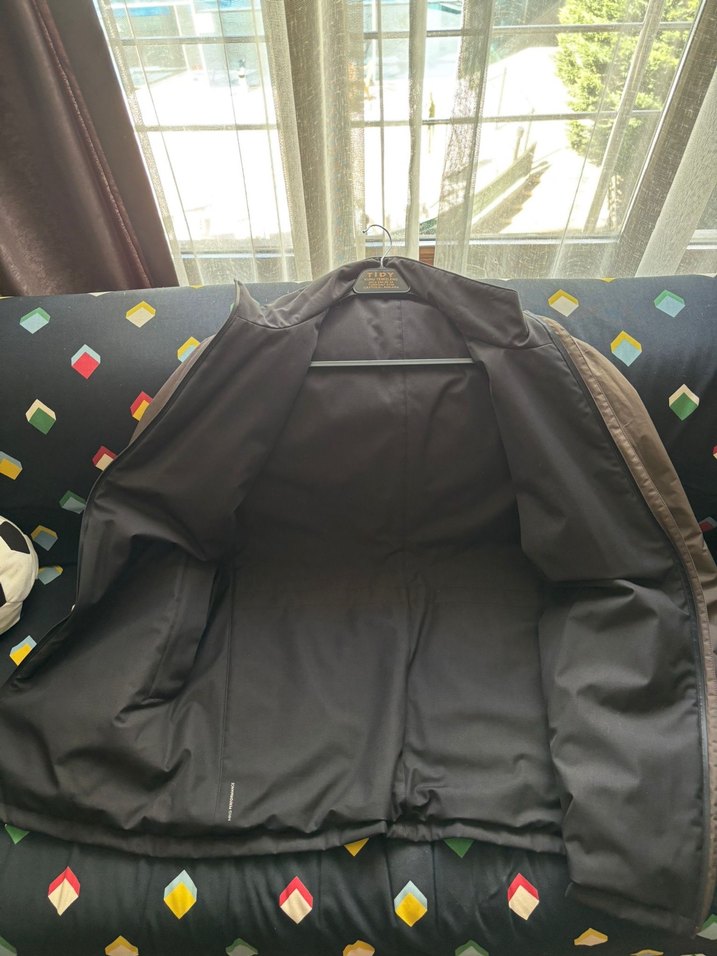 MANGO Kahverengi Erkek Midi Boy cift tarafli Kemerli palto - Görsel 2