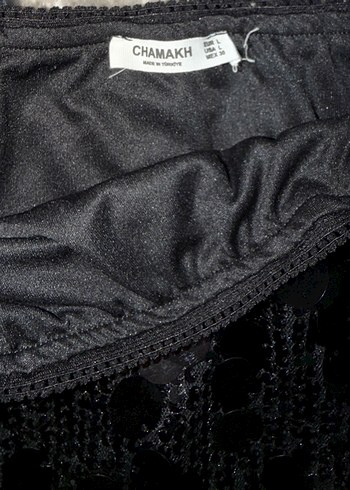 Gri Pul İşlemeli Midi Mini Etek - Görsel 3